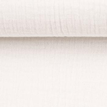 Musselin - Double Gauze -  Jenke Uni Naturweiß by Swafing